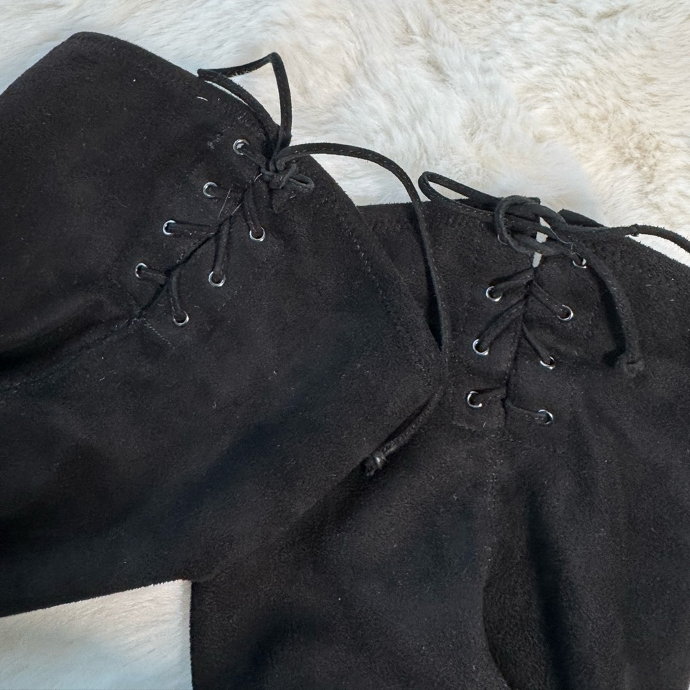 VINCE CAMUTO Thigh High Suede Block Hill Boots - Picture 6 of 8
